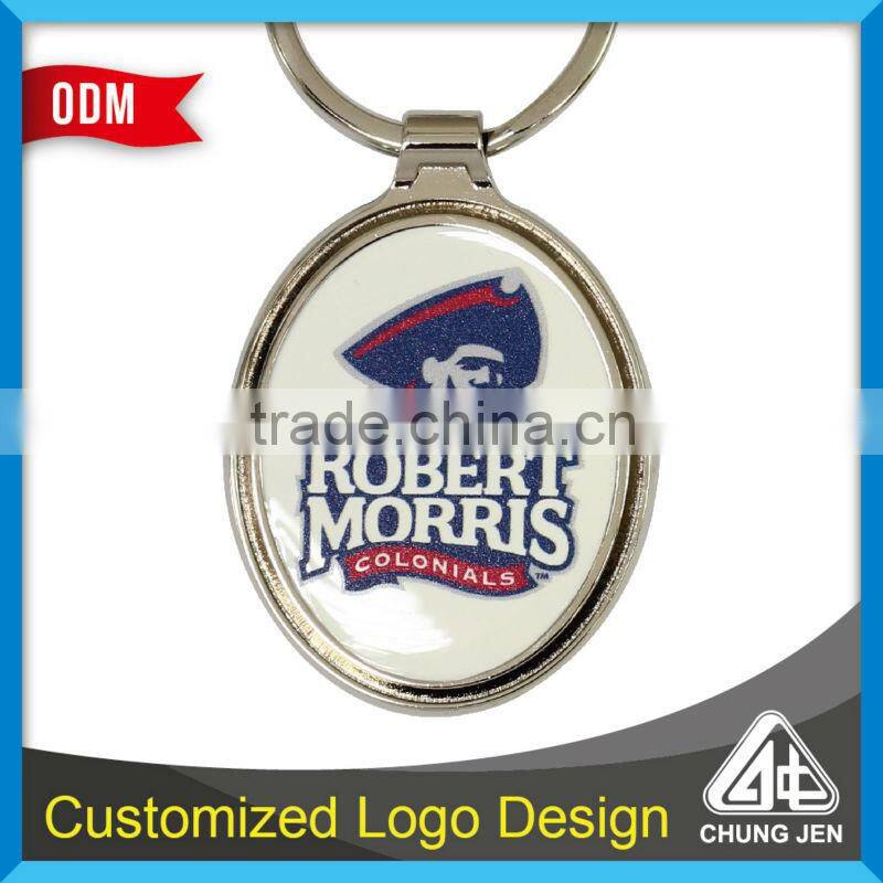 Delicate custom logo with digital printing key chain holder