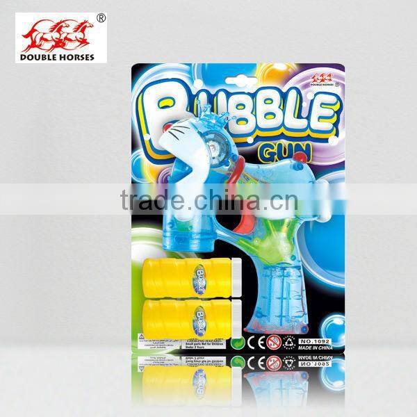 Lighted bubble gun plastic outdoor toy bubble gun