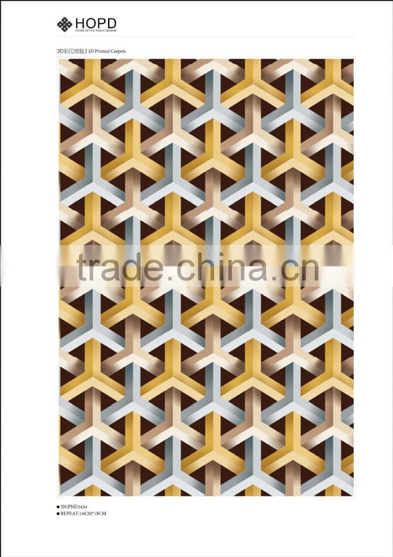 Luxury design pattern 3D printed Carpet for decoration