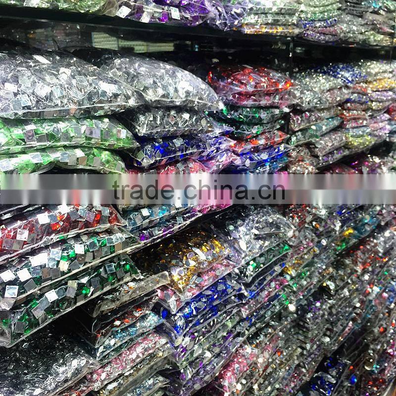 Sew On Stitching Stones 13x18mm Oval Shape Acrylic Stones With Double Holes