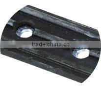 Two hole clamp with rubber