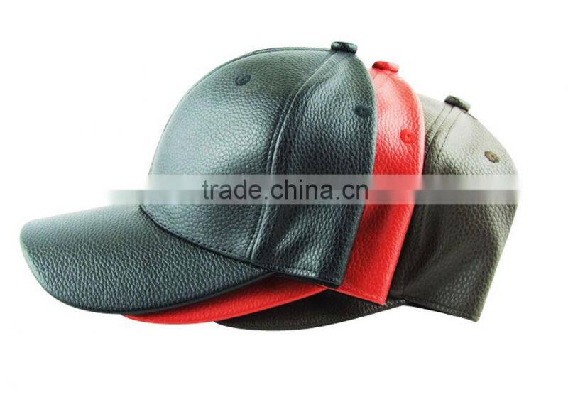PU Leather Baseball Cap Biker Trucker Outdoor Sports Snapback Hats Free Shipping