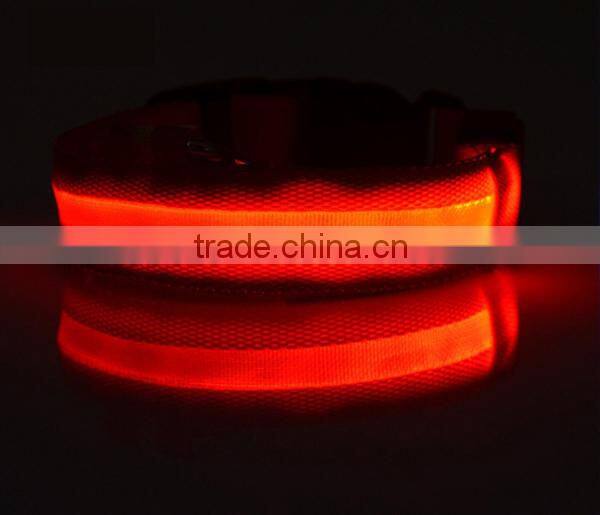 dog products led nylon dog collar, dog collar leather