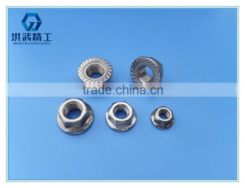 Hexagon nuts with flange made in china