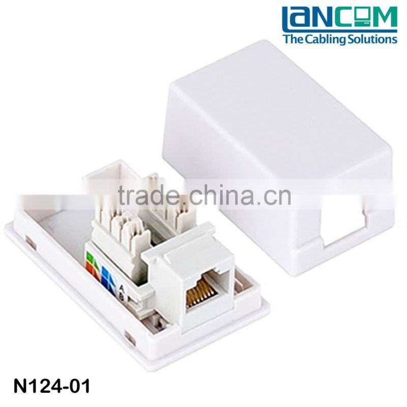 Lancom Small MOQ available branded designer Cat6 Surface Mount box keystone jack type