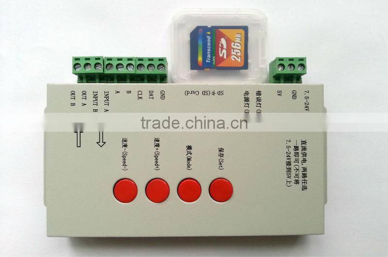 2048 pixels led rgb controller with SD card/offline (programmable,T-1000S)
