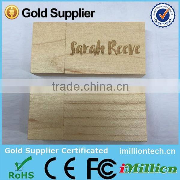 eco-friendly wood stick usb with 8gb