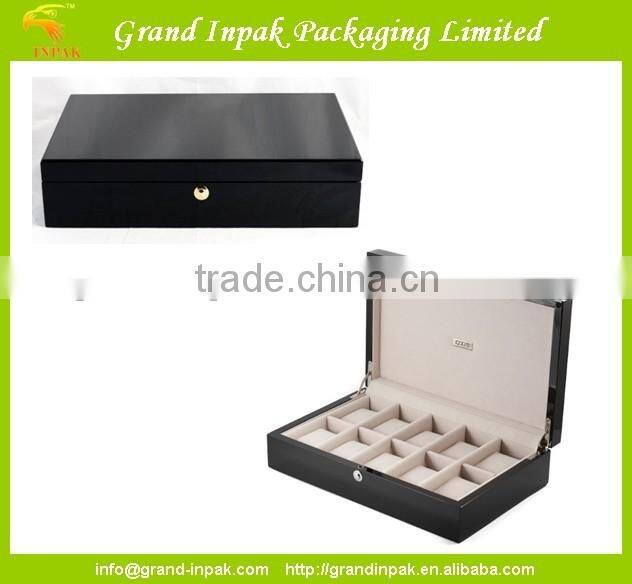 12pcs Luxury wooden watch display storage box for men