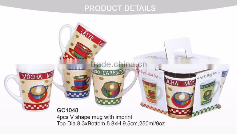 Advertising Ceramic Mug With Spoon LOGO Print Glazed Stoneware Coffee Mug