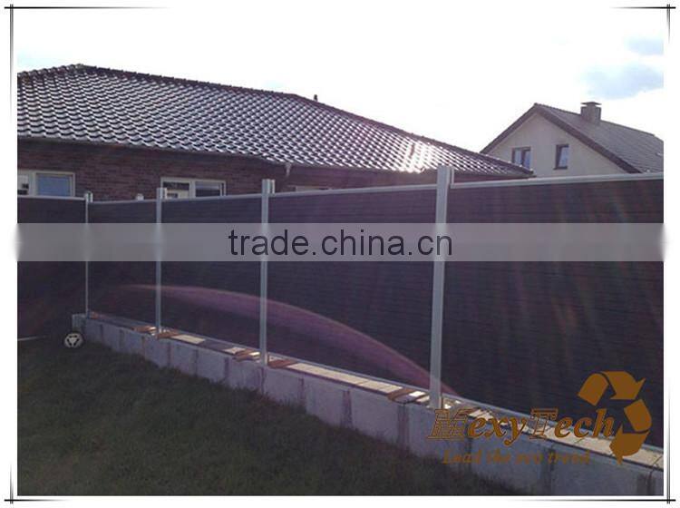natural wood texture wpc fence for enclosure, zaun, cloture and railing