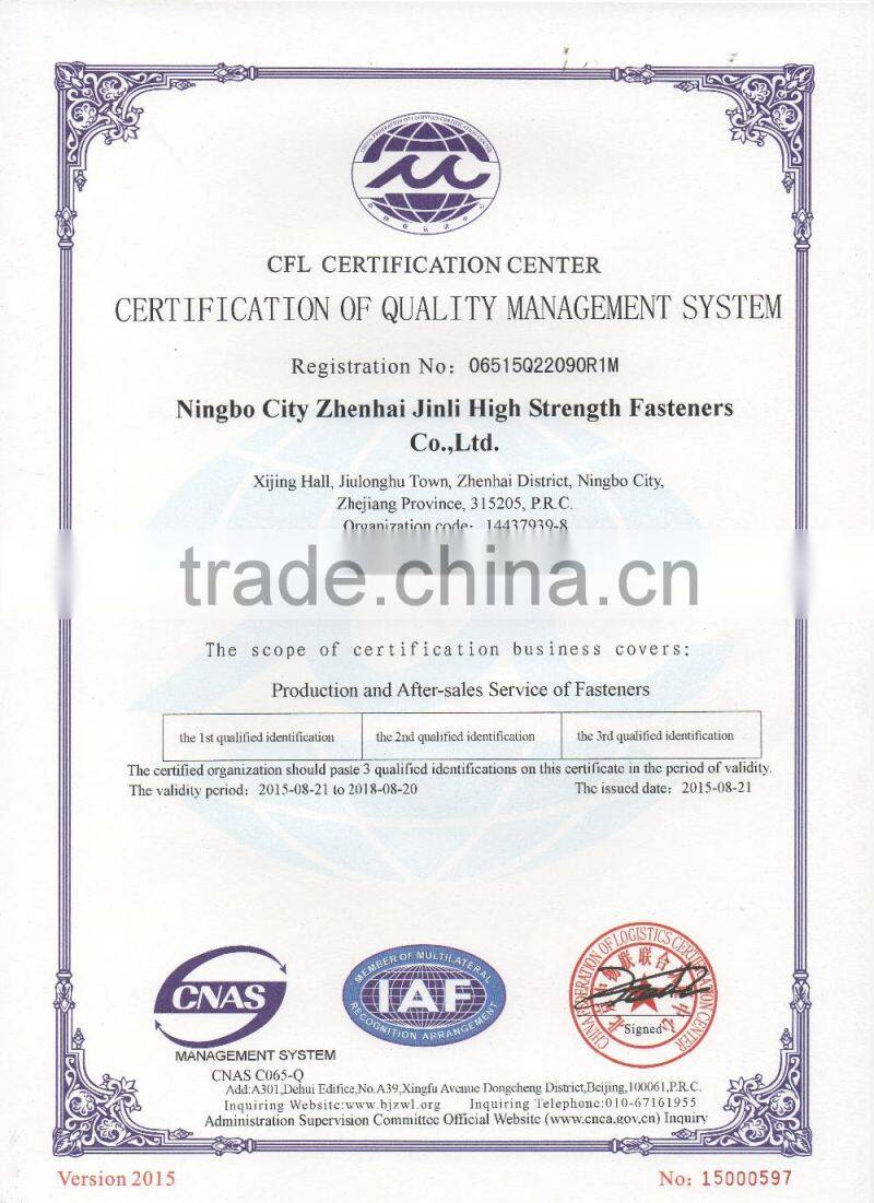 high tensile astm f1852 a325 tc tension control type steel structural bolt bolts