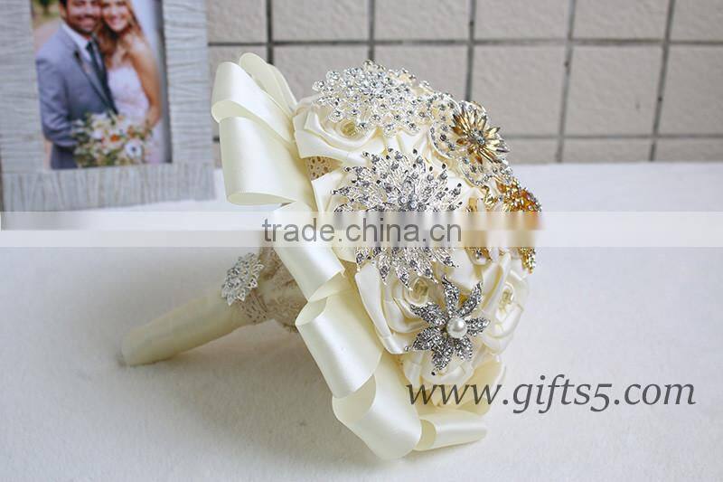High quality luxurious artificial brooch rhinestone bouquets
