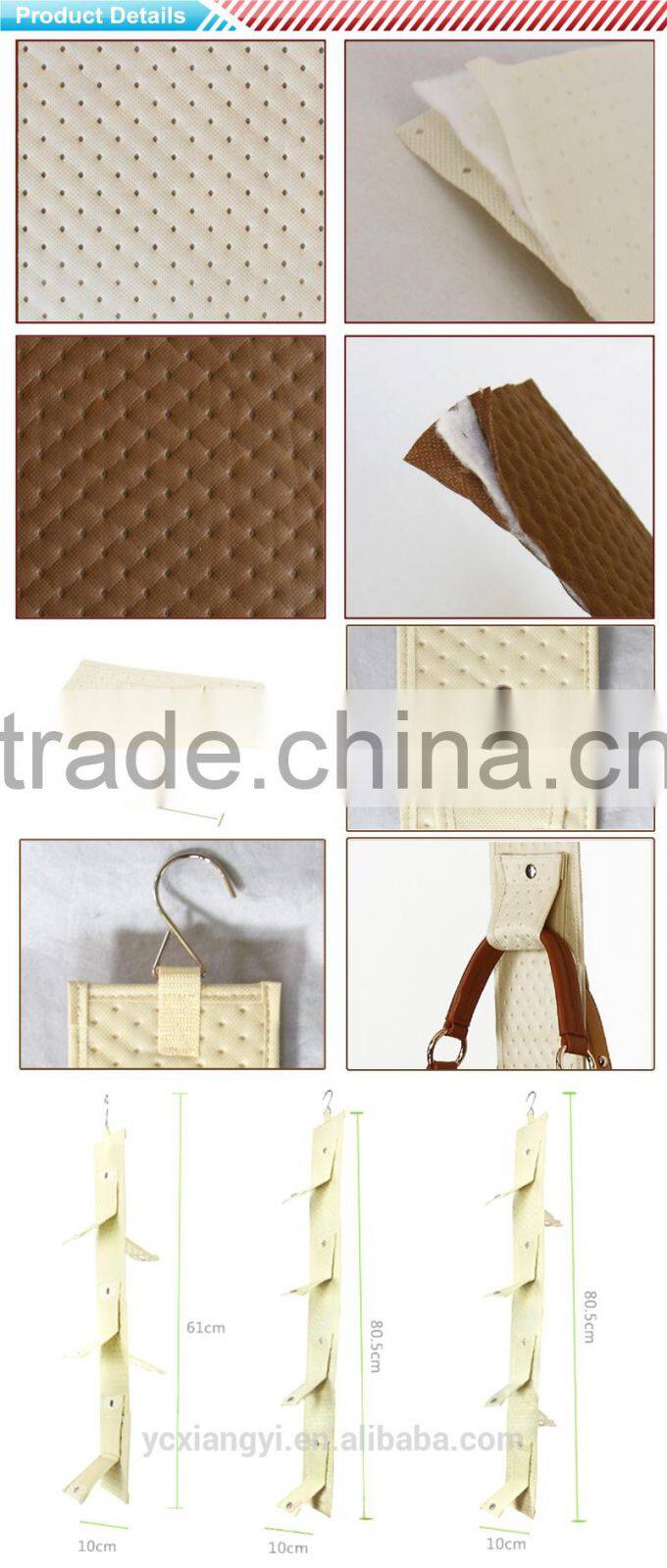 Foldable 3 layers non-woven fabric4 buckles garment bag hanger
