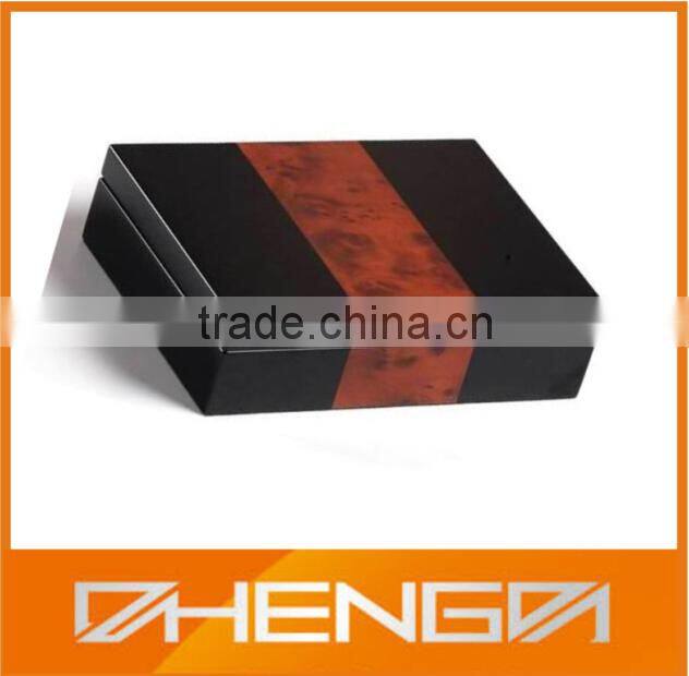 High Quality Black matte wooden tea box for gift(ZDL-W317)