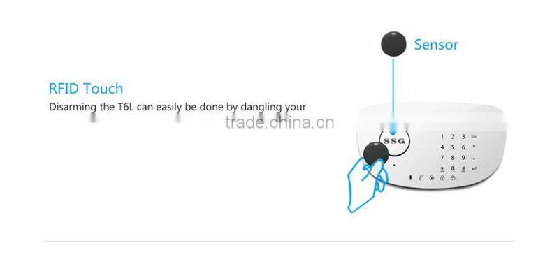 Intercom GSM alarm system with wireless smoke sensor/dector/monitor