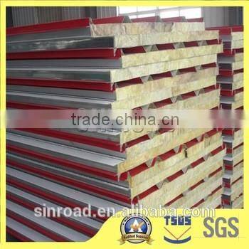 Exterior Wall 80kg/m3 Rock Wool Fireproof Insulation with Metal Coating