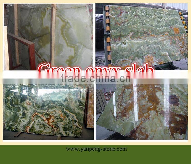 Green onyx slab