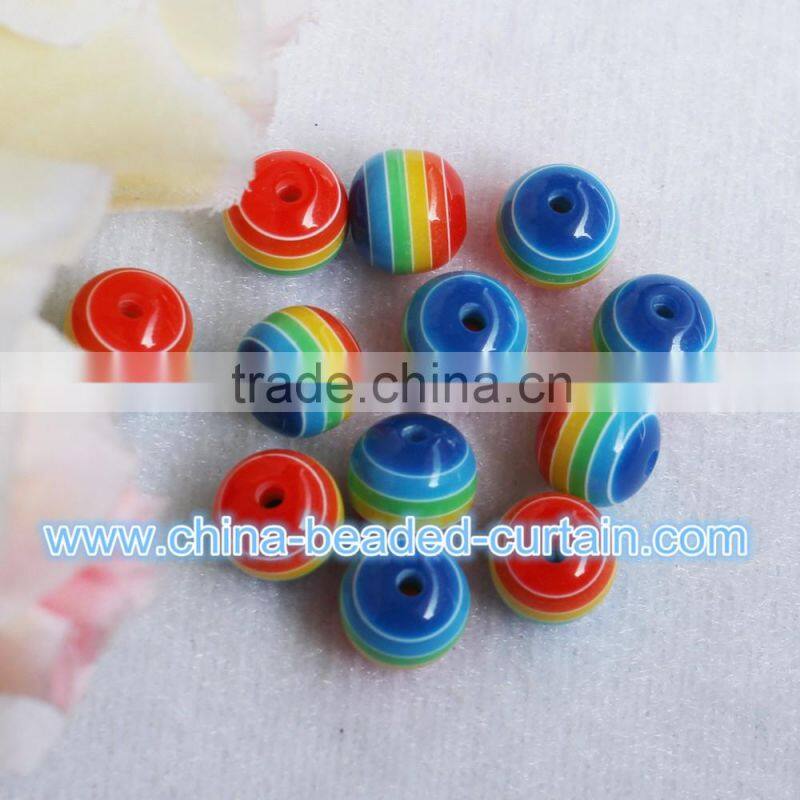 Lots of Colorful Charm 6mm/8mm/10mm/12mm Round Spiral Striped Resin Ball Beads Accessories for Jewelry