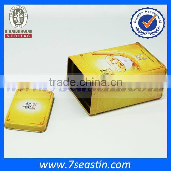 rectangle tin box for American ginseng soup