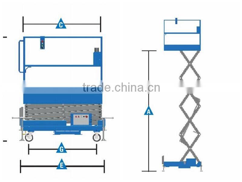hydraulic scissor work platform