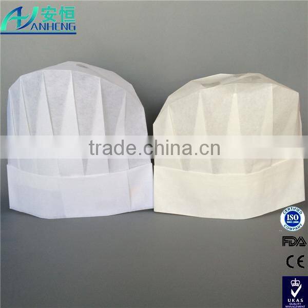 chinese professional supplier nonwoven PP chef hat with CE ISO FDA certificate