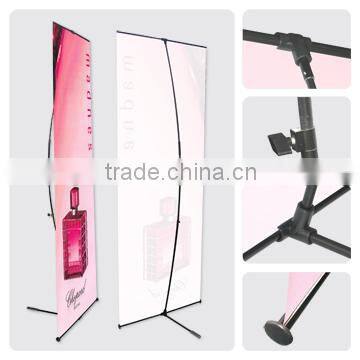 2013 Hot sale Advertising fibre-glass pole flexible L Banner stand, water tank L banner display