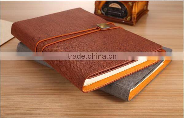 School office student supplies PU cover paper notebook with elastic band