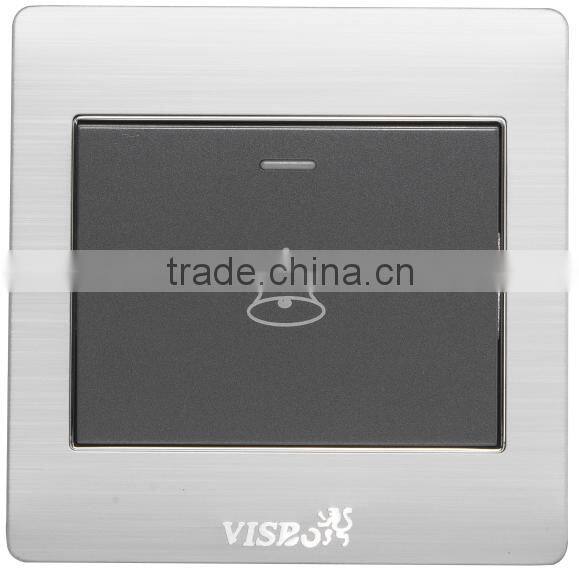 86*86mm 1 gang door bell push wall switch PC panel