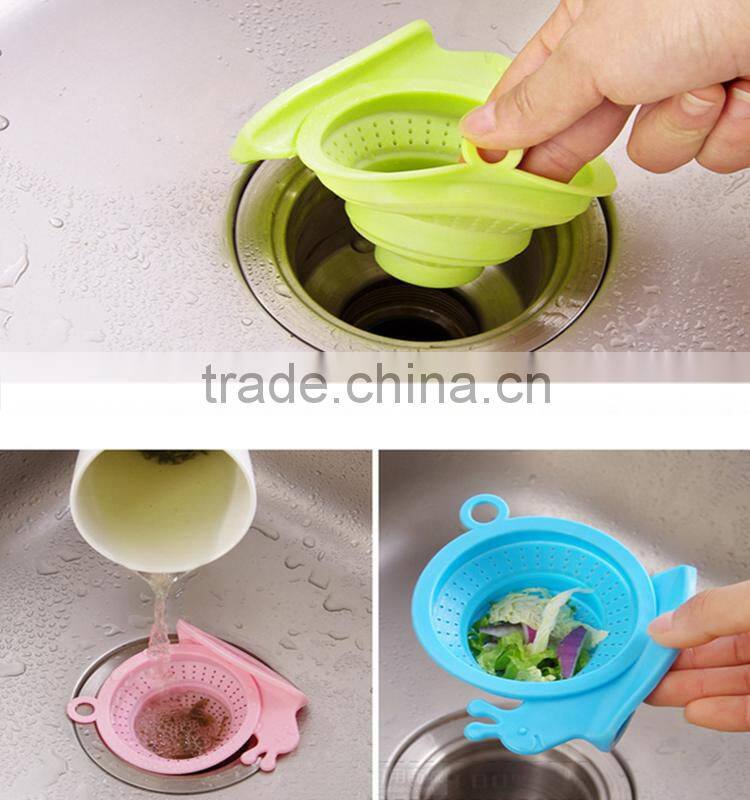 Silicone material cheap funny cartoon lovely bathroom floor drain promotional