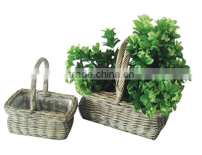 willow garden baskets with handle