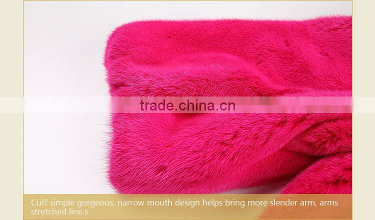 shenzhen OEM light pink women short mink fur coat for wholesale
