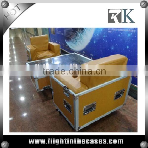 New style fashionable heavy duty aluminum carrying truck sofa flight case