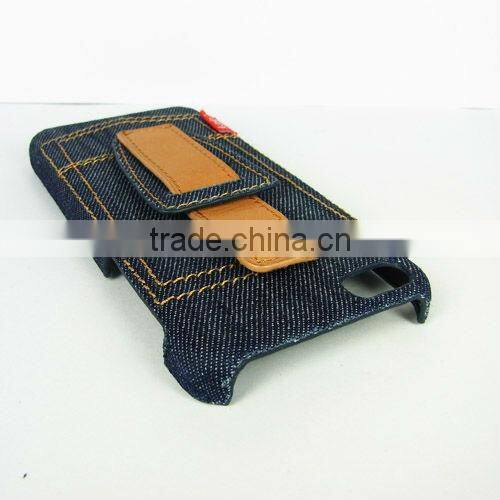 Denim Case with earphone winder for iPhone 5 mini