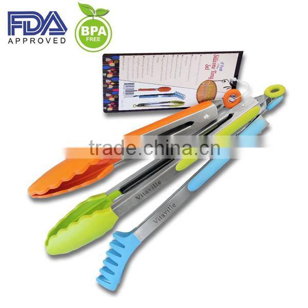 Premium Silicone Food Tongs Silicone Food Clip Kitchen Tools