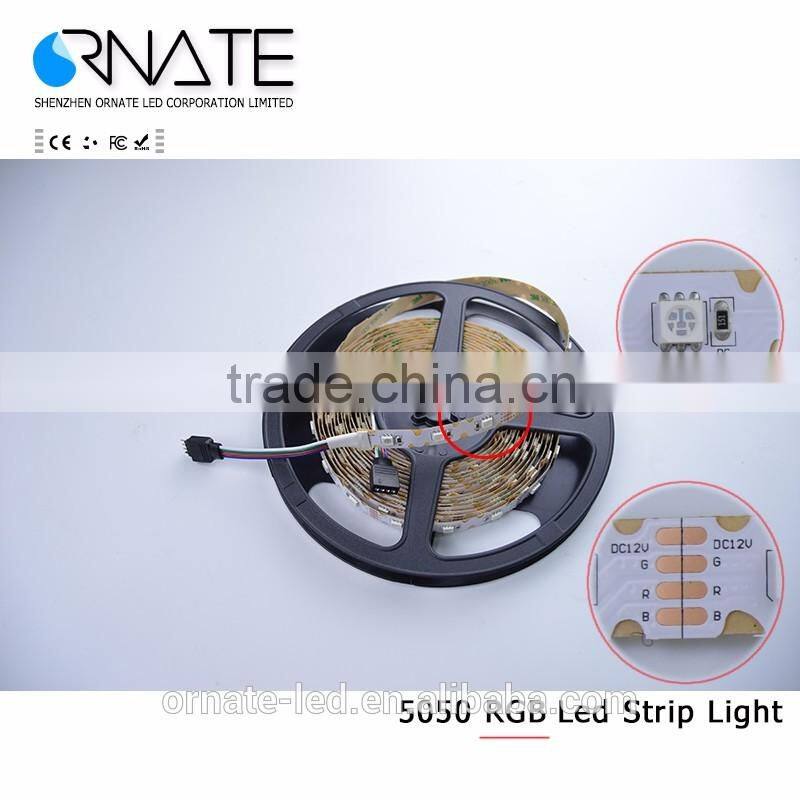 CE/RoHs Waterproof RGB IP65 led light strip 60 LED SMD 5050 flexible battery powered LED strip light