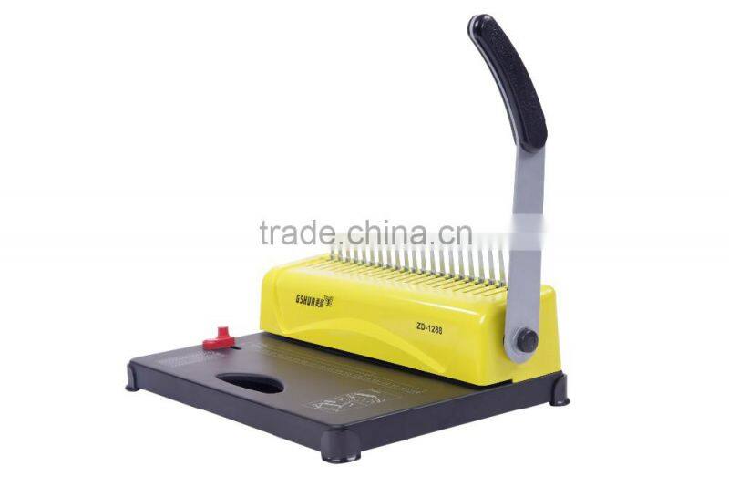 Practical manual binding and punching machine with bright colour shell