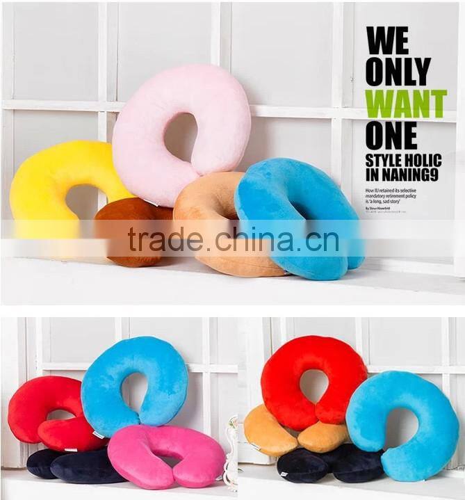 China wholesale multicolors travel neck pillow, with polyester fiber filling