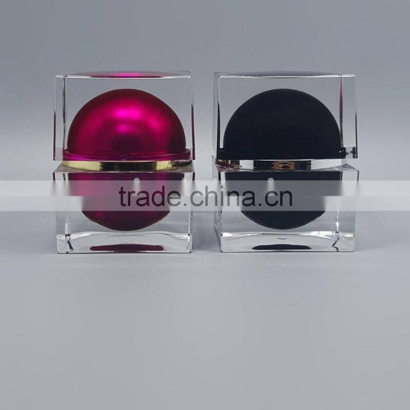 wholesale fancy cosmetic acrylic cream jar,clear decorative plastic cosmetic jar ,custom cosmetic jar with lid