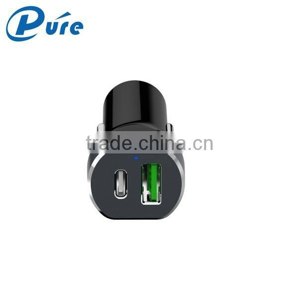universal black micro usb car charger for samsung for iphone in car charger adapter