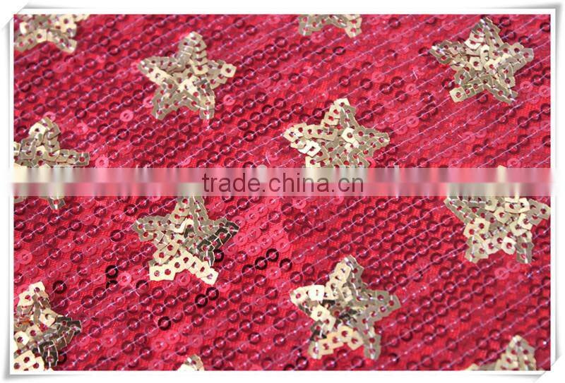 Fashion Spandex indian dresses sequin mesh fabric available in stock