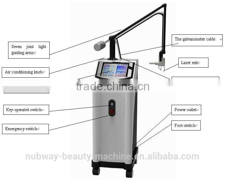 30000 Hours Long Life Time American RF Tube CO2 Fractional Laser
