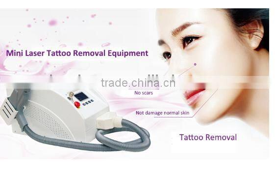 3 different treatment heads ND YAG Laser Different colors tattoo removal