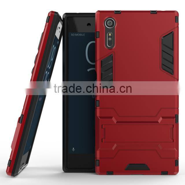 GVC Slim Hard Phone Case Robot Armor Hybrid Back Cover for Xperia XZ Compact For Sony Xperia Z5 FOR TRANSFORMER CASE KICKSTAND