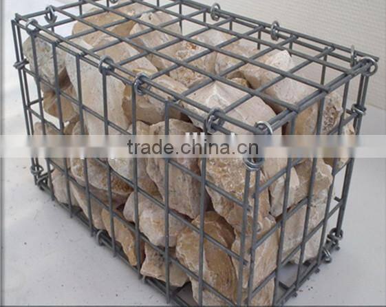 1mX1mX0.5m Galfan galvanized Zn gabion stone cage welded flexible Zoo gabion basket