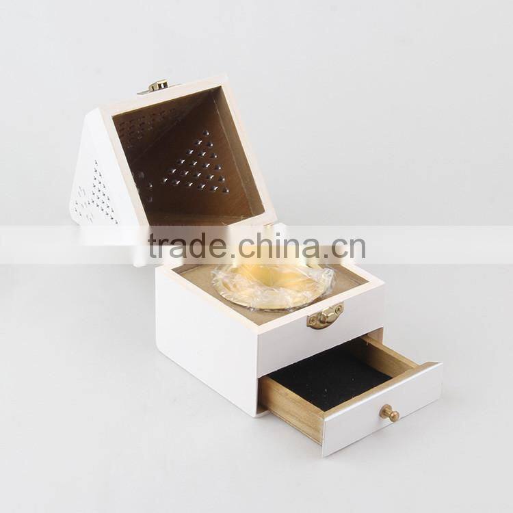 2016 hot sale wooden incense burner with pyramid shape incense burner box