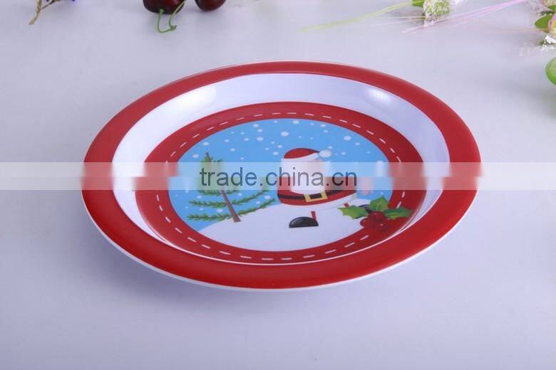 High quality Printing Wholesale Plastic cheap custom melamine plate for dinner