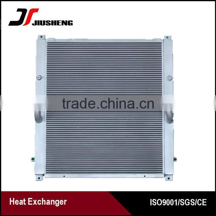 Customized aluminum plate fin air-cooled hydraulic oil cooler for excavator