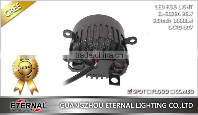 3.5in 30W Jeep Wrangler rubicon universal led fog light 4x4 offroad truck trailer vehicles work led driving lamp