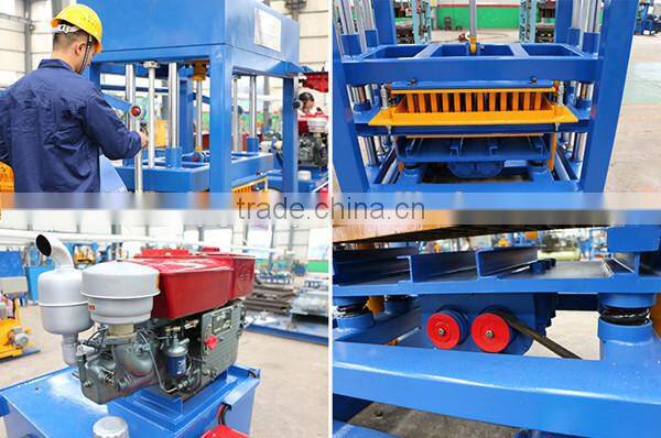 QT4-30 diesel engine hollow block making machine small concrete block making machine