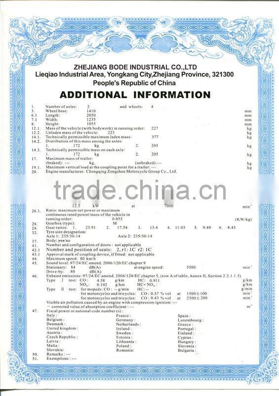 china cheap 350cc racing atv with EEC